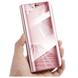 Luksus Series Mirror View Samsung Galaxy Note9 Flip Cover - Rødguld