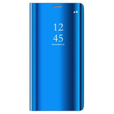 Samsung Galaxy S9 Luksus Mirror View Flip Cover - Blå