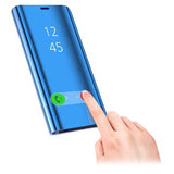 Samsung Galaxy S9 Luksus Mirror View Flip Cover - Blå