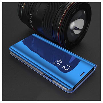 Samsung Galaxy S9 Luksus Mirror View Flip Cover - Blå