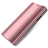 Samsung Galaxy S9 Luksus Mirror View Flip Cover - Rødguld
