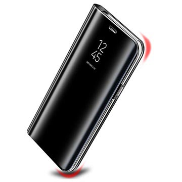 Samsung Galaxy S9 Luksus Mirror View Flip Cover - Sort
