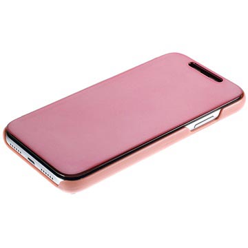 Luksus Series Mirror View iPhone XR Flip Cover - Rødguld