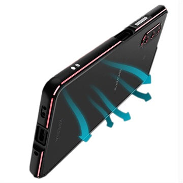 Polar Lights Style Sony Xperia 10 IV Metal Bumper - Sort / Rød