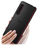 Polar Lights Style Sony Xperia 1 IV Metal Bumper - Sort / Rød