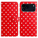 iPhone 17 Pro Pung Etui med Prikket Mønster - Rød
