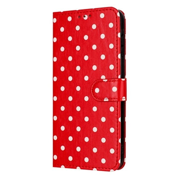 iPhone 17 Pro Pung Etui med Prikket Mønster - Rød