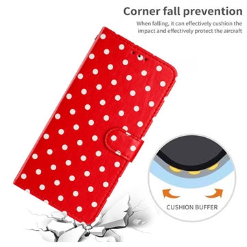 iPhone 17 Pro Pung Etui med Prikket Mønster - Rød