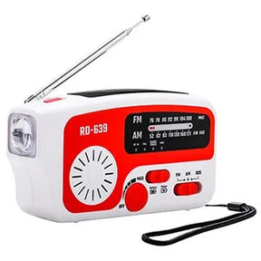 Transportabel Multifunktionel Nødradio med Håndsving, Powerbank RD-639