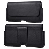 Premium Universal Læder Cover med Bælterem - 6.7" - Sort