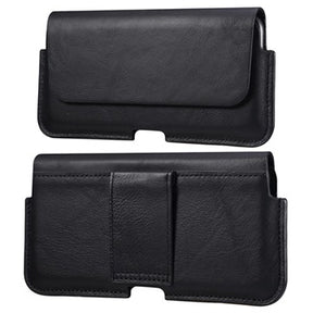 Premium Universal Læder Cover med Bælterem - 6.7" - Sort