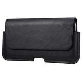 Premium Universal Læder Cover med Bælterem - 6.7" - Sort