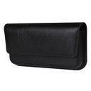 Premium universelt vandret hylster i læder med dobbelt magnetisk lukning - 6.7"-6.9" - Sort