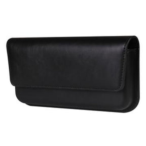 Premium universelt vandret hylster i læder med dobbelt magnetisk lukning - 6.7"-6.9" - Sort