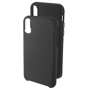 Prio Double Shell iPhone X / iPhone XS Hybrid Cover - Sort