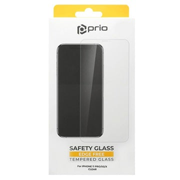 Prio Edge Free iPhone X/XS/11 Pro Hærdet Glas - Klar