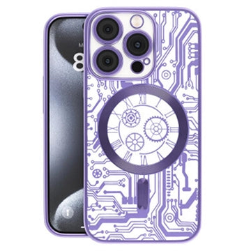 iPhone 16 Pro Max Prio Elegant Mag cover m. beskyttelse af kameralinsen - Lilla