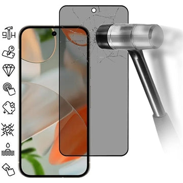 Google Pixel 10 Pro XL Privacy Full Cover Skærmbeskyttelse Hærdet Glas - Sort Kant