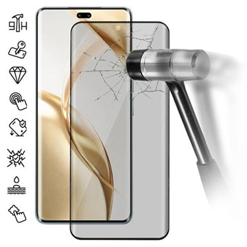 Honor 200 Pro Privacy Full Cover Skærmbeskyttelse Hærdet Glas - Sort Kant