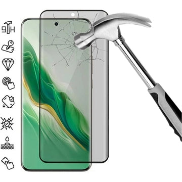 Honor Magic6 Privacy Full Cover Skærmbeskyttelse Hærdet Glas - Sort Kant