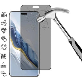 Honor Magic6 Pro Privacy Full Cover Skærmbeskytter Hærdet Glas - Sort Kant