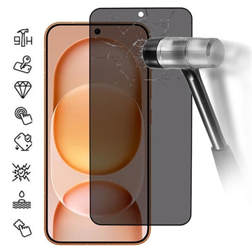 Honor Magic8 Pro Air Privacy Full Cover Skærmbeskytter Hærdet Glas - Sort Kant