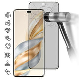 Honor X60 Pro Privacy Full Cover Skærmbeskyttelse Hærdet Glas - Sort Kant