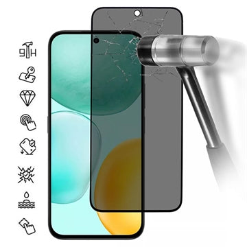 Honor X6c Privacy Full Cover Skærmbeskytter Hærdet Glas - Sort Kant
