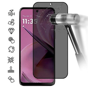 Motorola Moto G55 Privacy Full Cover Skærmbeskyttelse Hærdet Glas - Sort Kant