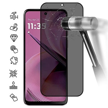 Motorola Moto G55 Privacy Full Cover Skærmbeskyttelse Hærdet Glas - Sort Kant