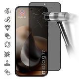Motorola Moto G77 Privacy Full Cover Skærmbeskytter Hærdet Glas - Sort Kant