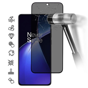 OnePlus Nord CE5 Privacy Full Cover Skærmbeskytter Hærdet Glas - Sort Kant
