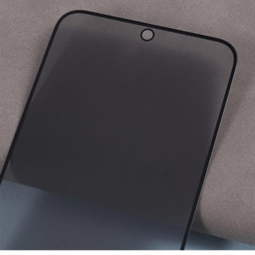 Samsung Galaxy A55 Privacy Full Cover Hærdet Glas Skærmbeskytter - Sort Kant