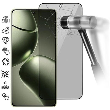 Xiaomi 14T/14T Pro Privacy Full Cover Skærmbeskyttelse Hærdet Glas - Sort Kant