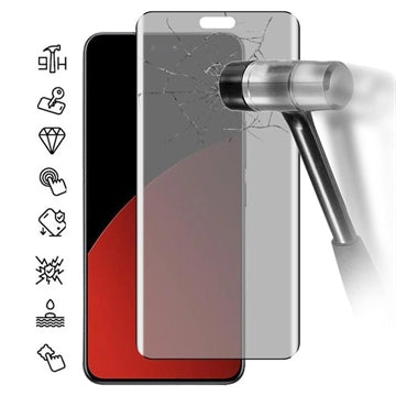 Xiaomi Civi 4 Pro/14 Civi Privacy Full Cover Skærmbeskyttelse Hærdet Glas - Sort Kant