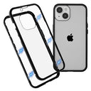 iPhone 14 Plus Magnetisk Cover med Hærdet Glas - Sort