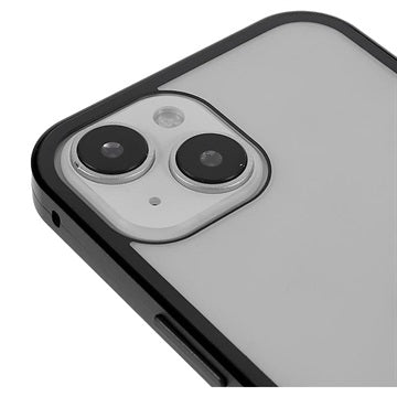iPhone 14 Plus Magnetisk Cover med Hærdet Glas - Sort