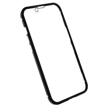 iPhone 14 Plus Magnetisk Cover med Hærdet Glas - Sort