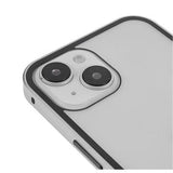 iPhone 14 Plus Magnetisk Cover med Hærdet Glas - Sølv