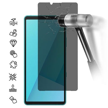 Sony Xperia 10 VII Privacy Skærmbeskyttelse Hærdet Glas - 9H