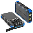 Psooo M2 Trådløs Solcelle Powerbank - 20000mAh - Blå