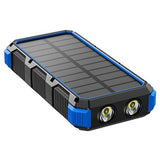 Psooo M2 Trådløs Solcelle Powerbank - 20000mAh - Blå
