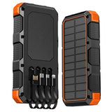 Psooo M2 Trådløs Solcelle Powerbank - 20000mAh - Orange