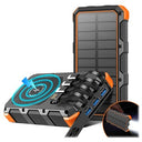 Psooo M2 Trådløs Solcelle Powerbank - 20000mAh - Orange