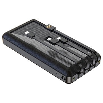 Psooo PS-159 Solcelle Powerbank med Stativ - Sort
