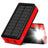 Psooo PS-400 Solcelle Powerbank - 4xUSB-A, 30000mAh - Rød