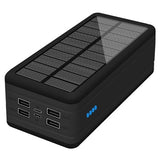 Psooo PS-400 Solcelle Powerbank - 4xUSB-A, 50000mAh - Sort