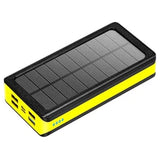 Psooo PS-406 Solcelle Powerbank/Trådløs Oplader - 20000mAh - Gul