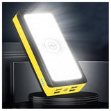 Psooo PS-406 Solcelle Powerbank/Trådløs Oplader - 20000mAh - Gul