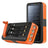Psooo PS-618 30000mAh Solar Power Bank med håndsving - Orange / Sort